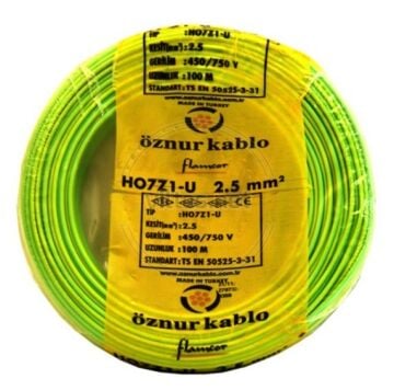 H07Z1-U (NYA) 1X2,5 SARI-YEŞİL