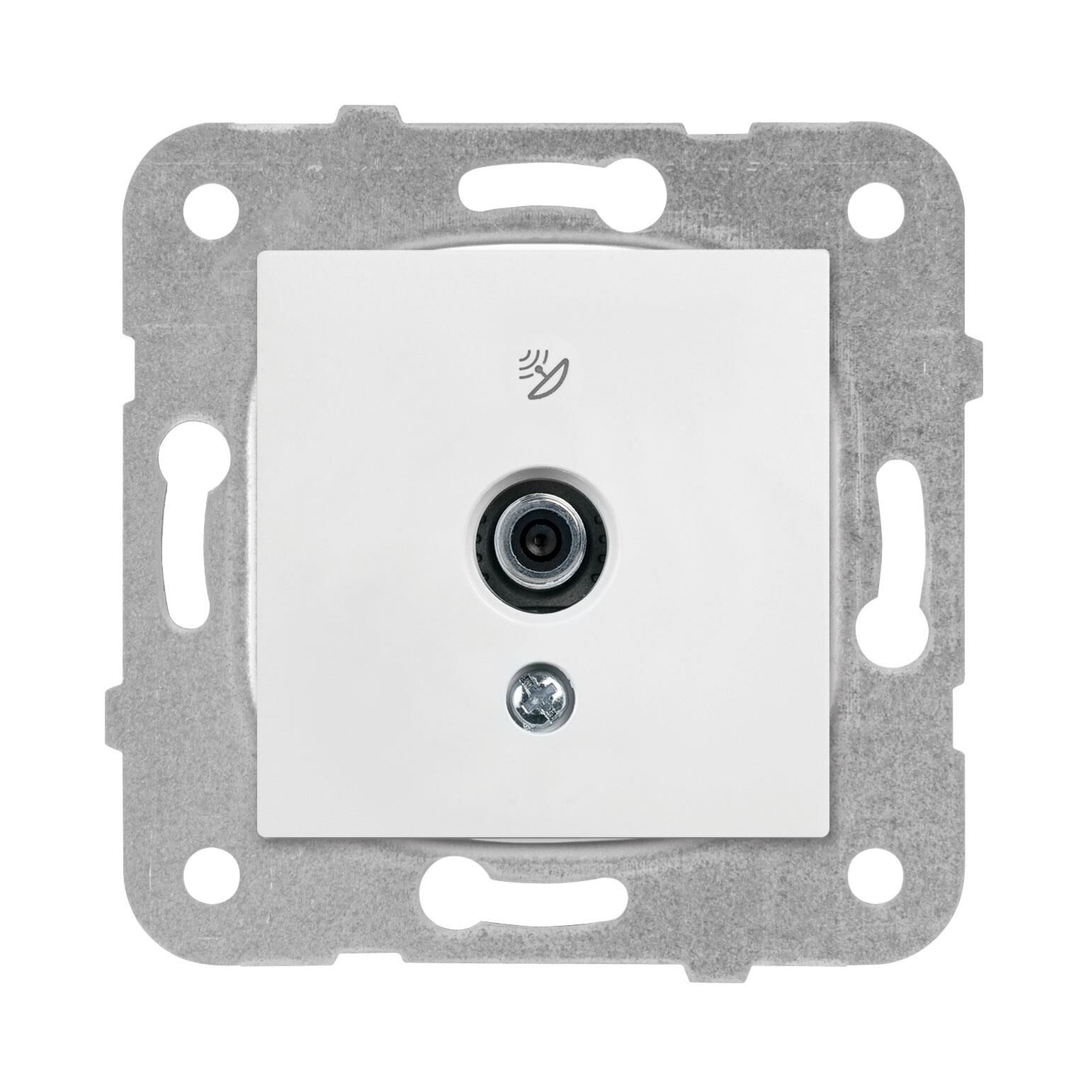 Viko Karre 12'li Beyaz Uydu Prizi F Konnektör - Sonlu (Çerçeve Dahil Değil)