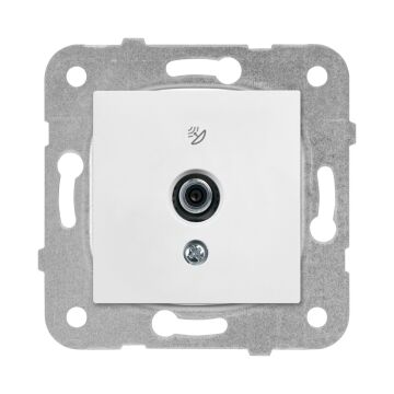 Viko Karre 12'li Beyaz Uydu Prizi F Konnektör - Sonlu (Çerçeve Dahil Değil)