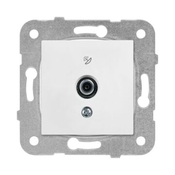 12 Adet Viko Karre Beyaz Uydu Prizi F Konnektör - Sonlu (Çerçeve Dahil Değil)