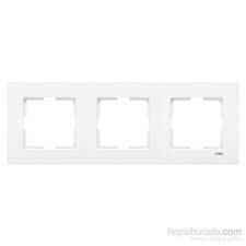 KARRE BEYAZ ÜÇLÜ ÇERÇEVE (10 ADET)