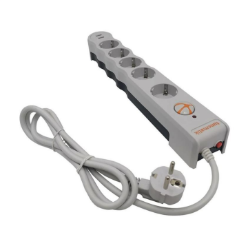 BEŞLİ ENERJİ KORUMA PRİZİ +2 USB-BEYAZ