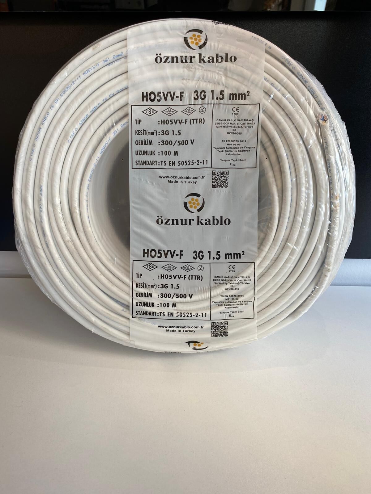 H05VV-F (TTR) 3X1,5 BEYAZ