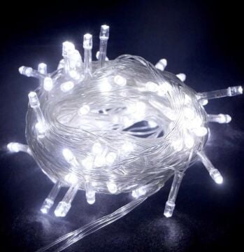 10MT EKLENEBİLİR (100 LEDLİ+FLAŞLI) YILBAŞI VE VİTRİN BEYAZ