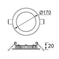LD472 Slim Yuvarlak LED Panel 12W (6500K)(5 ADET)