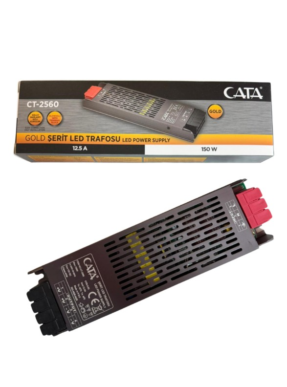 CT-2560 12,5 AMPER ŞERİT LED TRAFOSU (150W) (SLİM-FANSIZ)