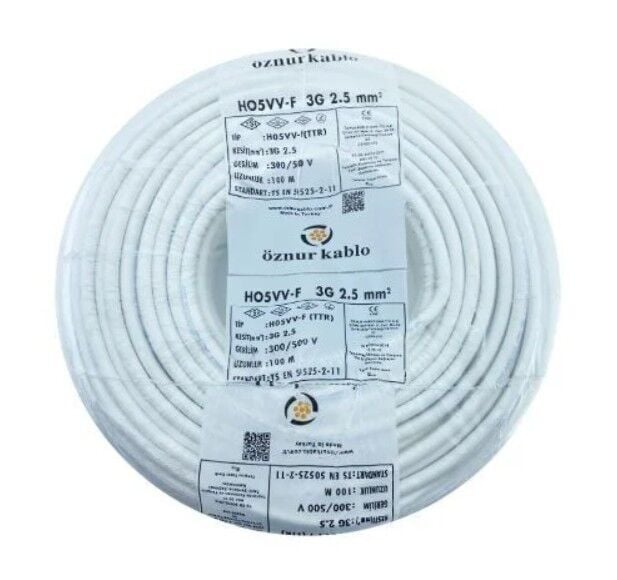 H05VV-F (TTR) 3X2,5 BEYAZ