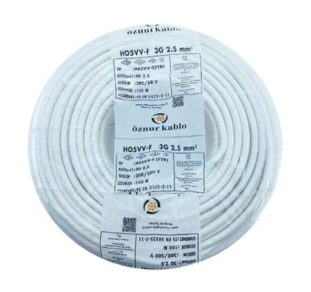 H05VV-F (TTR) 3X2,5 BEYAZ