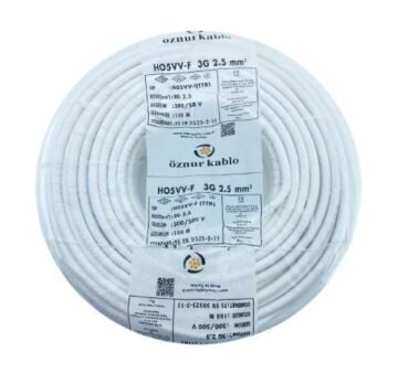 H05VV-F (TTR) 3X2,5 BEYAZ