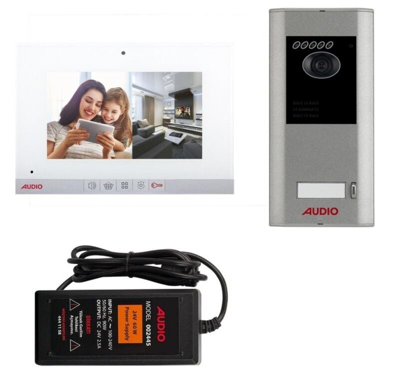 Audio 001462 10.1 inç Beyaz Bus Plus Dokunmatik Ekranlı Görüntülü Villa Set