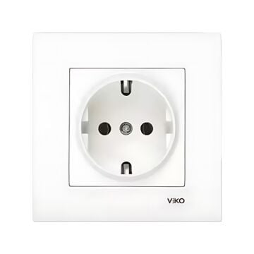 Viko Karre 12'li Beyaz Topraklı Priz Çerçeve Dahil 90967008-12