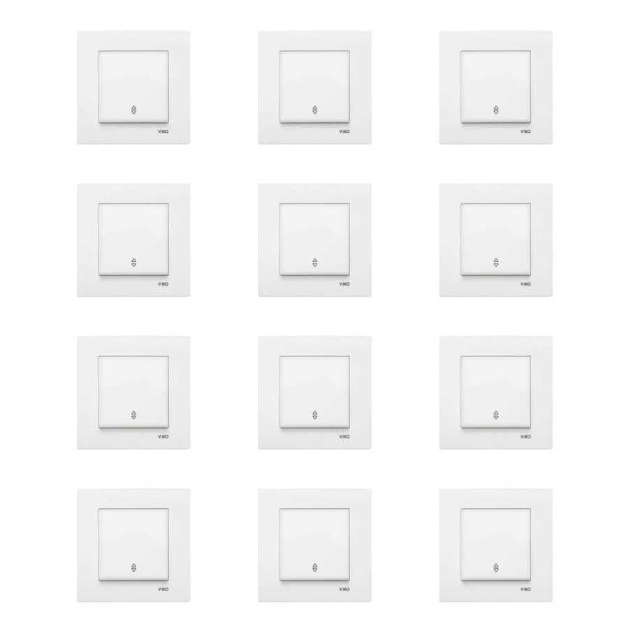 12 adet Viko Karre Beyaz Vavien (Çerçeve Dahil) 90967004-12