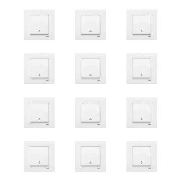 12 Adet Viko Karre Beyaz Light Mekanizma (Çerçeve Dahil) 90967003-12