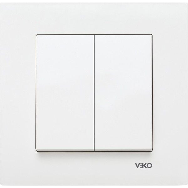 VİKO KARRE BEYAZ KOMÜTATÖR (ÇERÇEVE DAHİL)