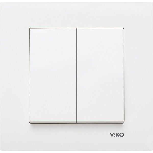 1 Adet VİKO KARRE BEYAZ KOMÜTATÖR (ÇERÇEVE DAHİL)