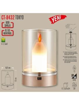 CT-8432 TOKYO ŞARJLI MASA LAMBASI(3200K)