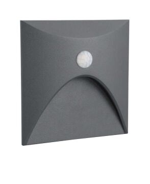 LW776 ANTRASİT Jupiter 3W Sensörlü LED Duvar Armatürü (3000K)