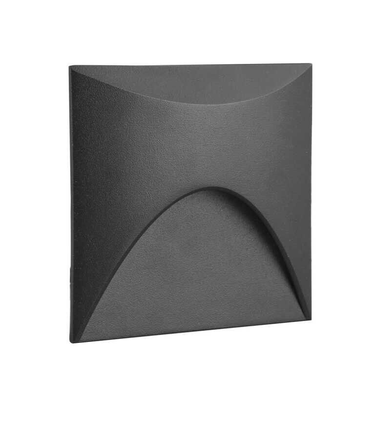 LW775 SİYAH Jupiter 3W Sensörlü LED Duvar Armatürü (3000K)