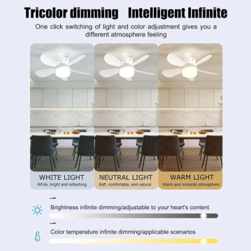 CT-1154 Lodos 62W 3 Renk Yanma Modlu Dimlenebilir Pervane Led Ampul Aydınlatma
