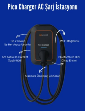 Tunçmatik 22KW LED Pico Charger Ac Şarj Istasyonu TSK16060