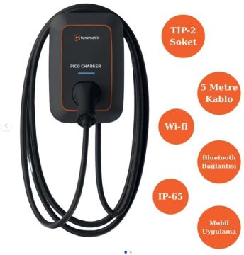 Tunçmatik 22KW LED Pico Charger Ac Şarj Istasyonu TSK16060
