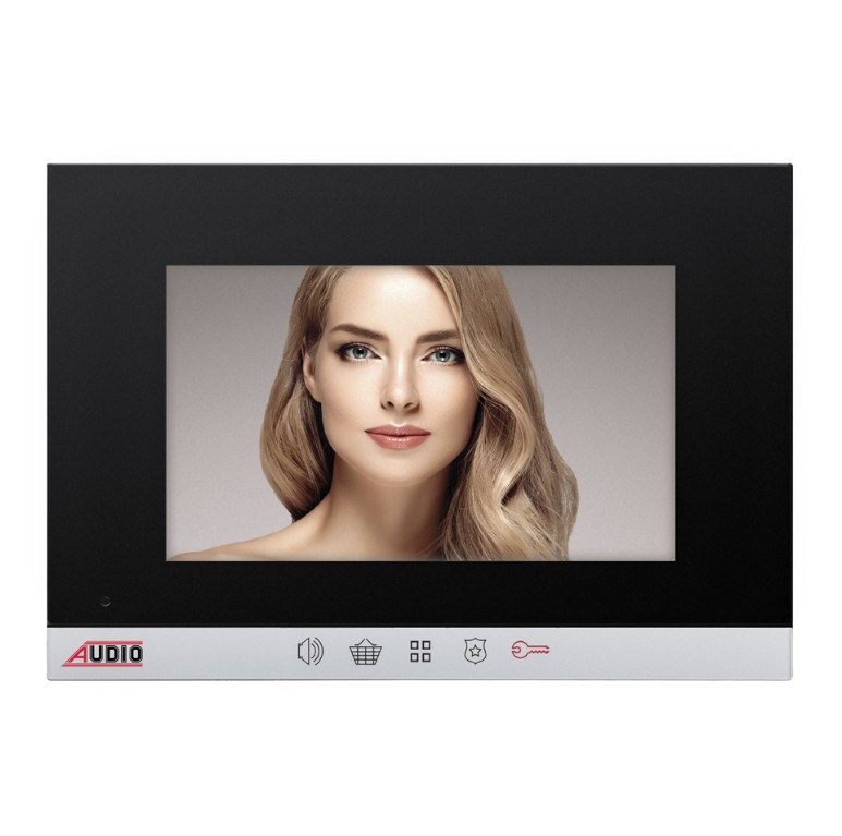 001193 SİYAH 7″ Görüntülü Diafon Bus Plus (Dokunmatik Butonlu)