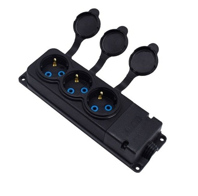 BYLION KAUÇUK ÜÇLÜ GRUP PRİZ - 3KMP-F  (5 ADET)