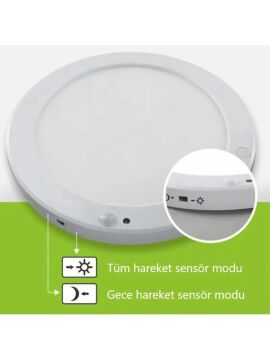18W SENSÖRLÜ SIVA ÜSTÜ LED ARMATÜR (GÜNIŞIĞI)