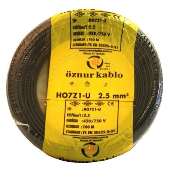 H07Z1-U (NYA) 1X2,5 SIYAH