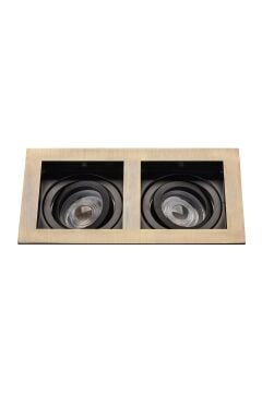 JH640 AB 2'Lİ Hareketli Kare Spot (ANTİK BRONZ&SİYAH)
