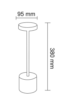 GÖKSU ŞARJLI SİYAH LED MASA LAMBASI 6500K -3200K