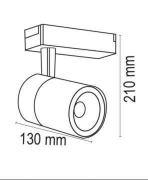 35W LED RAY SPOT SİYAH KASA 3200K