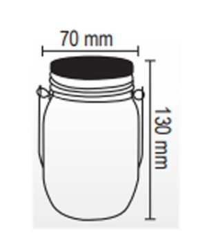 3W SOLAR PERİ LEDLİ DEKORATİF KAVANOZ 3200K
