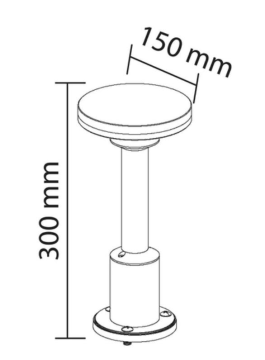 12W 30cm GÖKNAR BOLARD ARMATÜRÜ