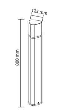 12W 80cm KAYIN BOLARD ARMATÜR