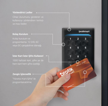 PRATİK PT-503 KARTLI & ŞİFRELİ GEÇİŞ CİHAZI