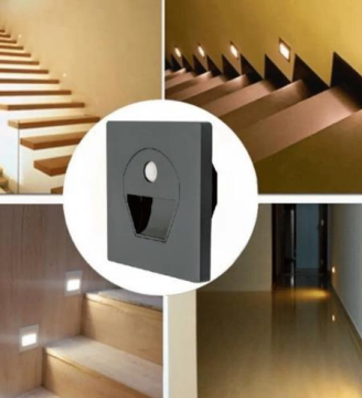 1W SENSÖRLÜ LEDLİ KORİDOR ARMATÜRÜ FÜME KASA (GÜNIŞIĞI)