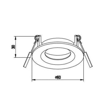JH508 B Beyaz Sabit Spot Çerçeve