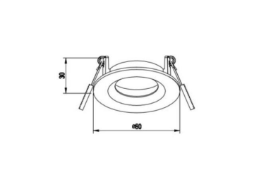 JH508 S Siyah Sabit Spot Çerçeve