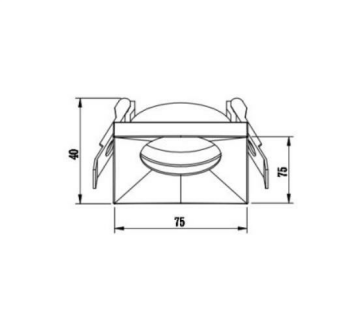 JH721 B Beyaz GU10 Duylu Sabit Kare Spot