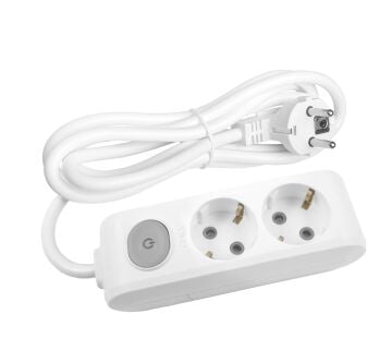 MULTİ-LET İKİLİ PRİZ ANAHTAR TOP KABLOLU Ç.K 3 MT