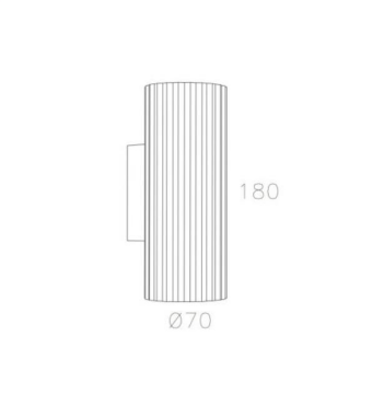 EV602 S Siyah 2xGU10 Duvar Aplik