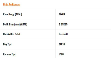 JH839 S Hareketli Kare Spot