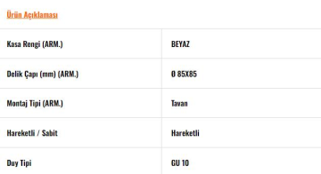 JH839 B Hareketli Kare Spot