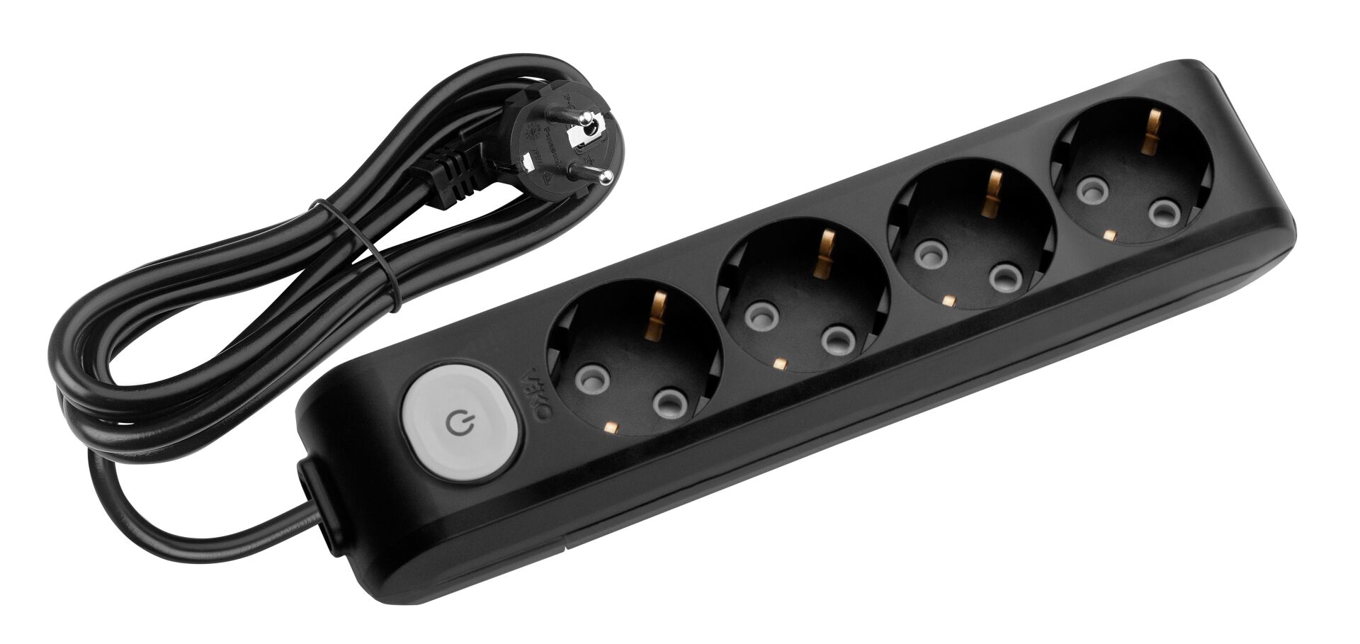 MULTİ-LET SİYAH DÖRTLÜ PRİZ ANH TOP KAB Ç.K. 5 MT