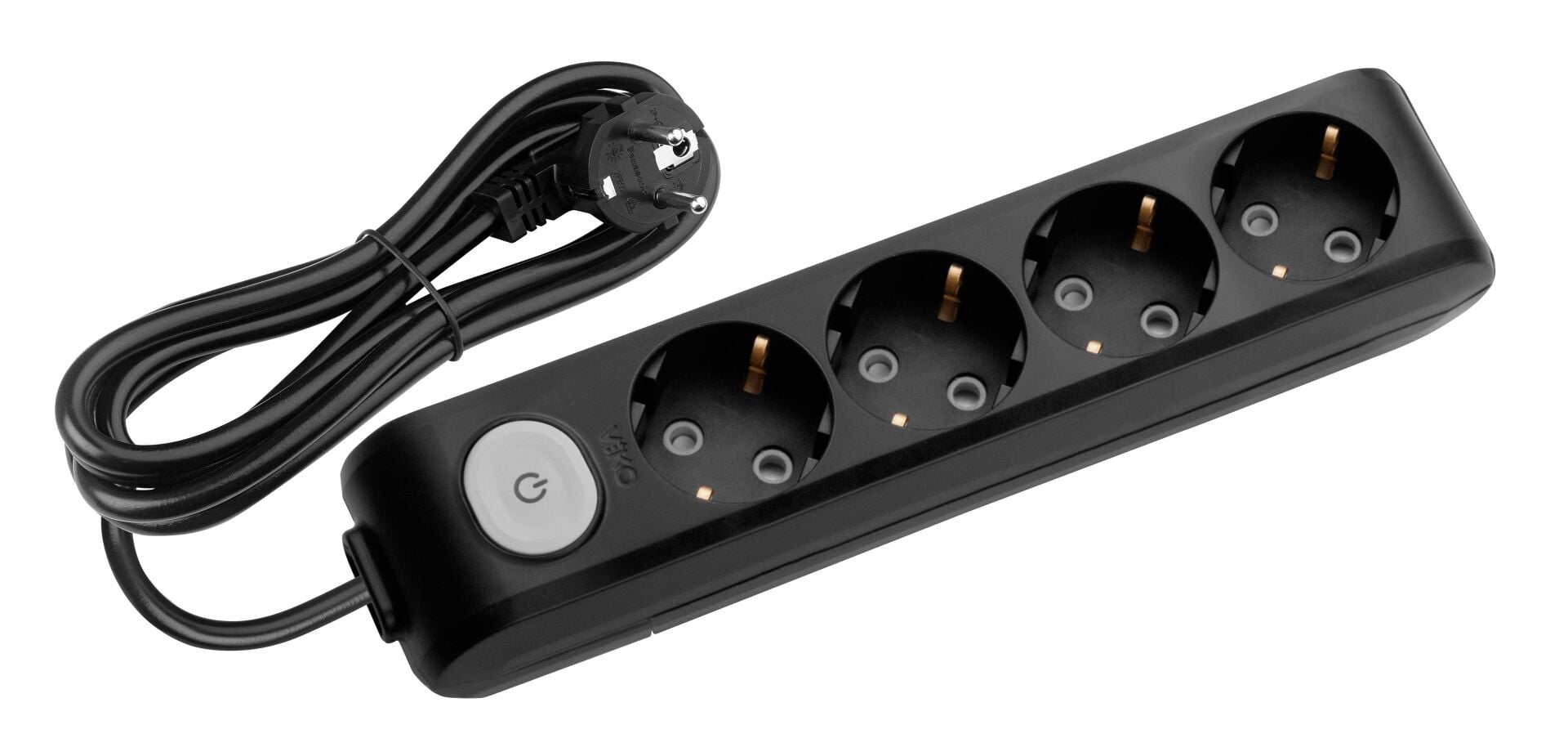 MULTİ-LET SİYAH DÖRTLÜ PRİZ ANH TOP KAB Ç.K. 5 MT