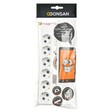 Visage Altılı Çocuk Korumalı Topraklı Grup Priz 2m