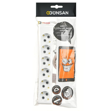 Visage Altılı Çocuk Korumalı Topraklı Grup Priz 5m