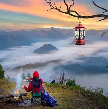 Mutlusan Kamp Feneri Solar ve USB Şarj Edilebilir