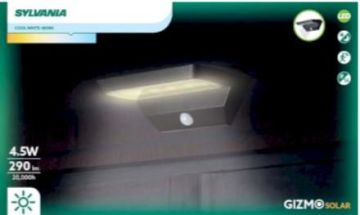 SYLVANIA 0054041 4.5 Watt Siyah Sensörlü Solar Aplik - Ilık Beyaz (4000K)